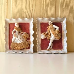 Antique Victorian Man and Lady Porcelain Vintage 30s